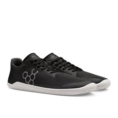 Vivobarefoot Men's Geo Racer II Vegan Shoes - Black USA [VAJ962507]